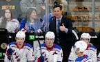 Then-Rangers coach David Quinn gestured from the bench during a game in January 2019. Quinn, a former first-round pick of the North Stars, was named t