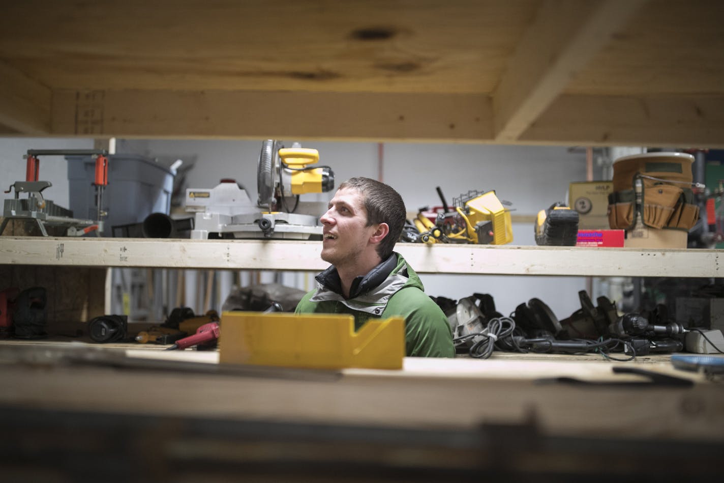 Brett Ripley checked out the tools at the ST. Paul Tool Library, a place where, for a $55 annual membership, you can borrow from a catalog of 2,500 home improvement tools for up to a week at a time Tuesday March 14, 2017 in St. Paul, MN.] JERRY HOLT &#xef; jerry.holt@startribune.com