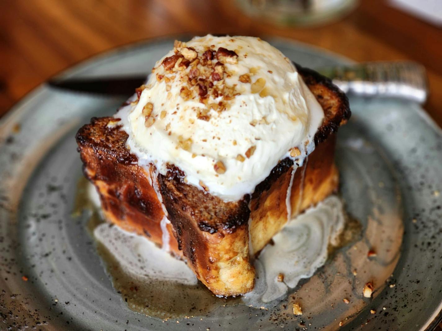 Crème Brûlée French Toast at Baldamar's Champagner brunch. Sharyn Jackson, Star Tribune