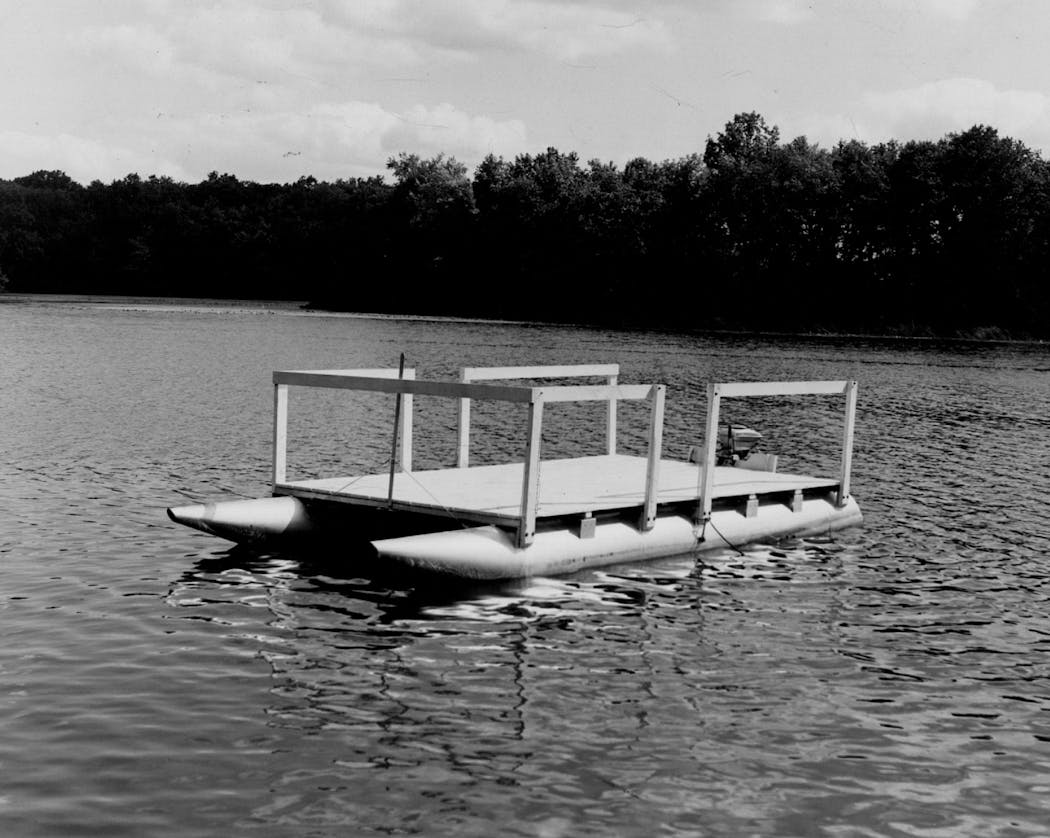 A Weeres pontoon boat in 1954.