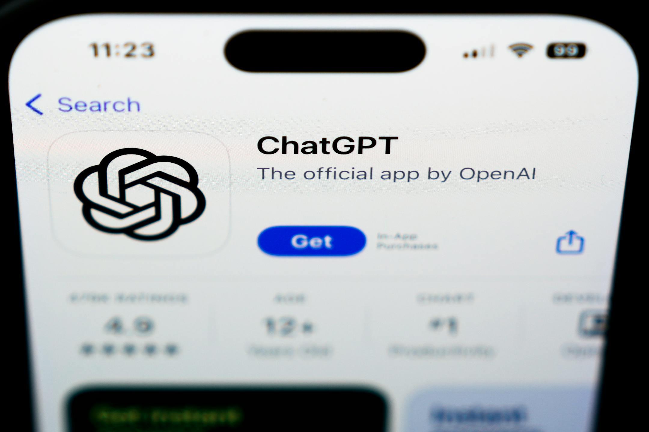 A ChatGPT logo is seen in West Chester, Pa., on Dec. 6, 2023
