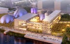 A rendering provided by the city shows the proposed Upper Harbor Terminal riverfront redevelopment in north Minneapolis. The plan could face a Feb. 1 