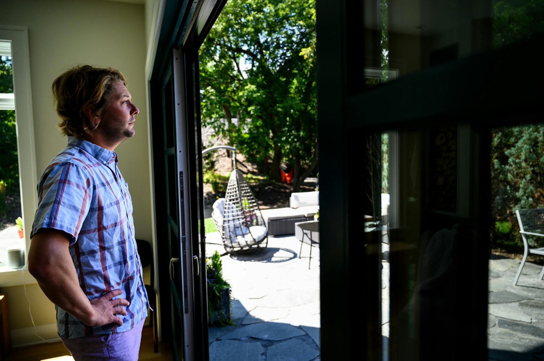 Andrew Vick, who lives on Brookside Terrace with his family, watched construction and utility workers do preparation work.