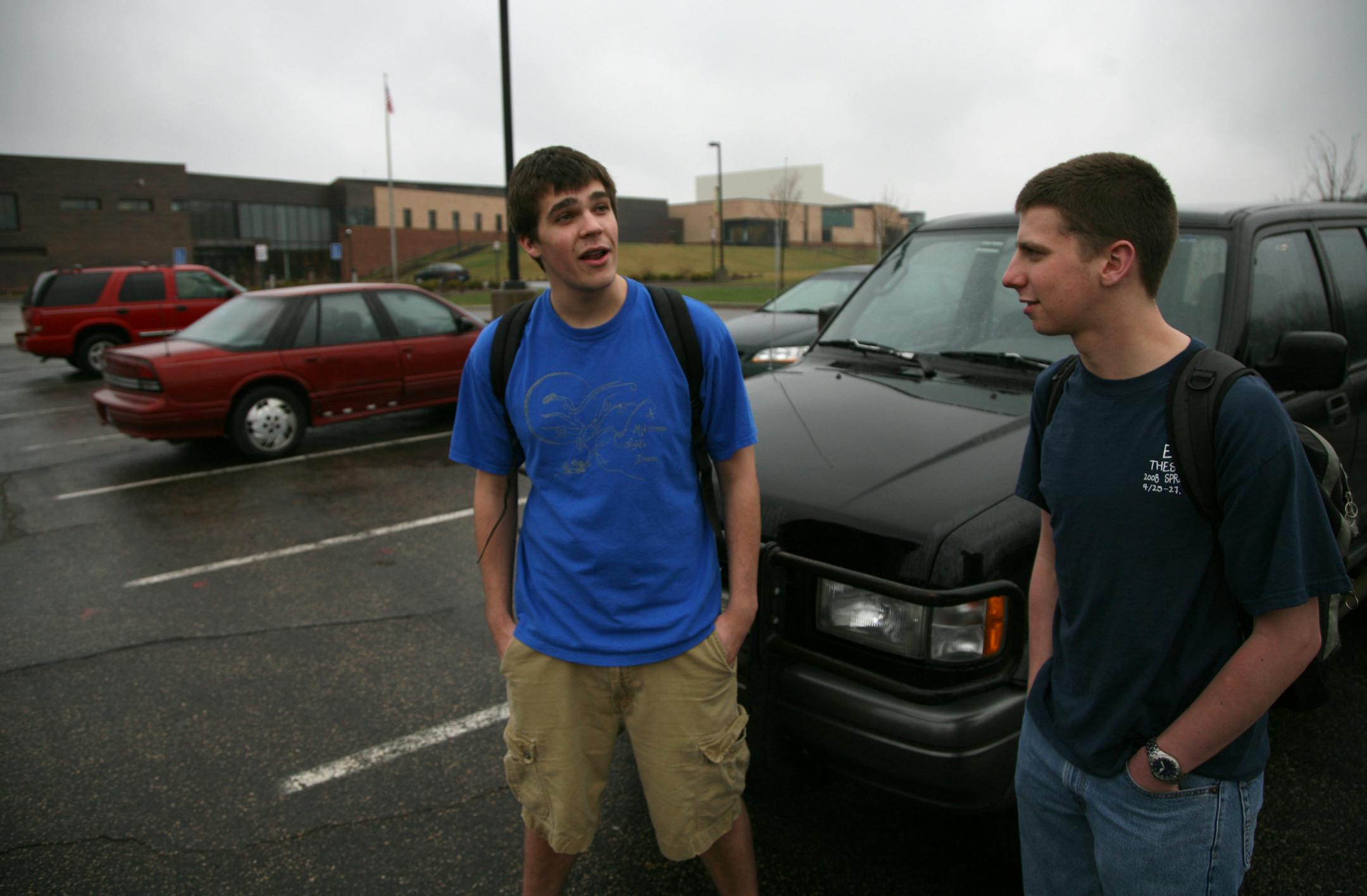 John Bennett, 16, left, of Edina, and Tyler Stromquist-LeVoir, 17, of Minneapolis both thought proposed driving restrictions made sense. Bennett, who just got his license Tuesday, already has to abide by his parents' rules anyway, he said.