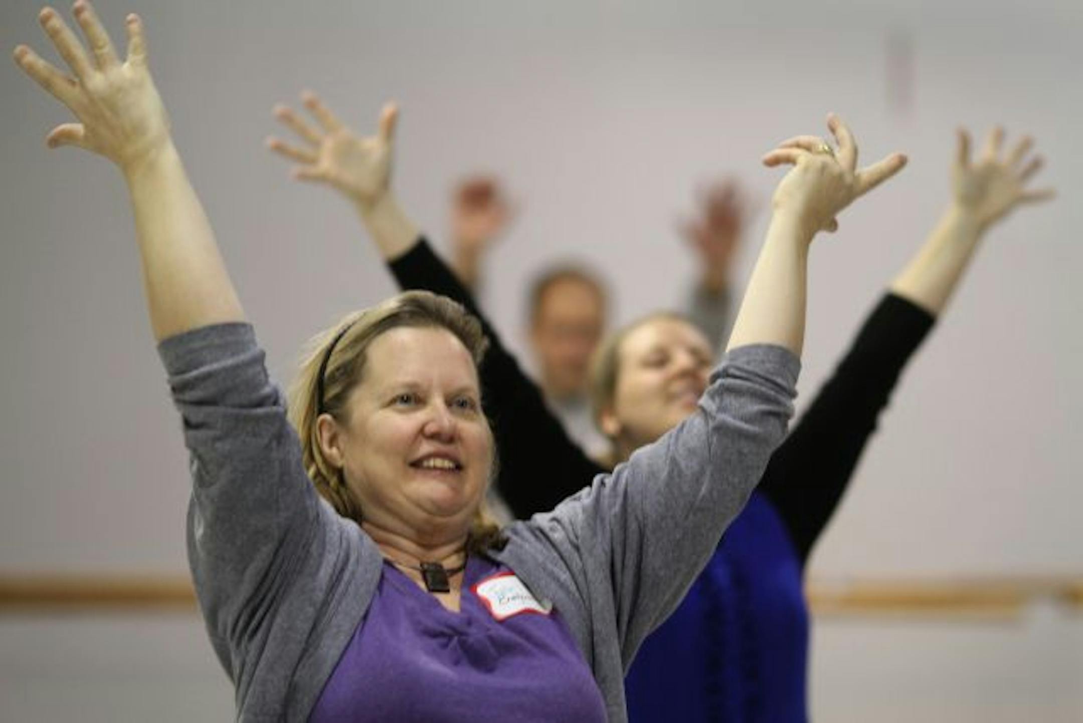 Judy Broekemeier learned how to dance the Merengue during a class at the Perpich Center for Arts education program. Around twenty five teachers were taking part in the program to integrate dance into curriculum as part of a two-year Arts Courses for Educators grant.