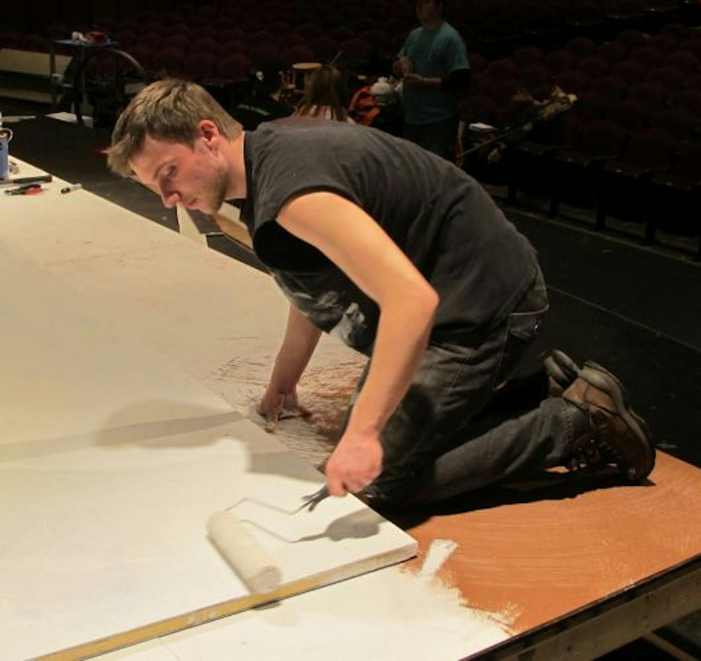 Provided photo
Aaron Erdes is one of 40 students involved in building and painting sets