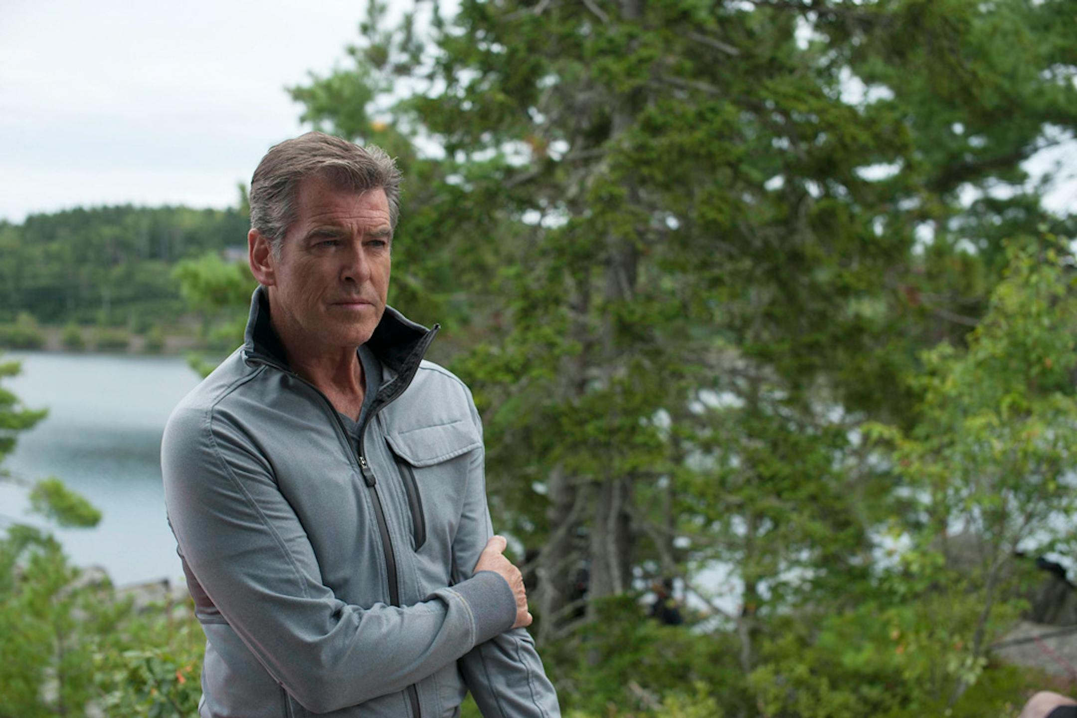 Pierce Brosnan plays a grieving widower who finds himself enmeshed in a ghostly mystery in "Stephen King's Bag of Bones" on A&E.