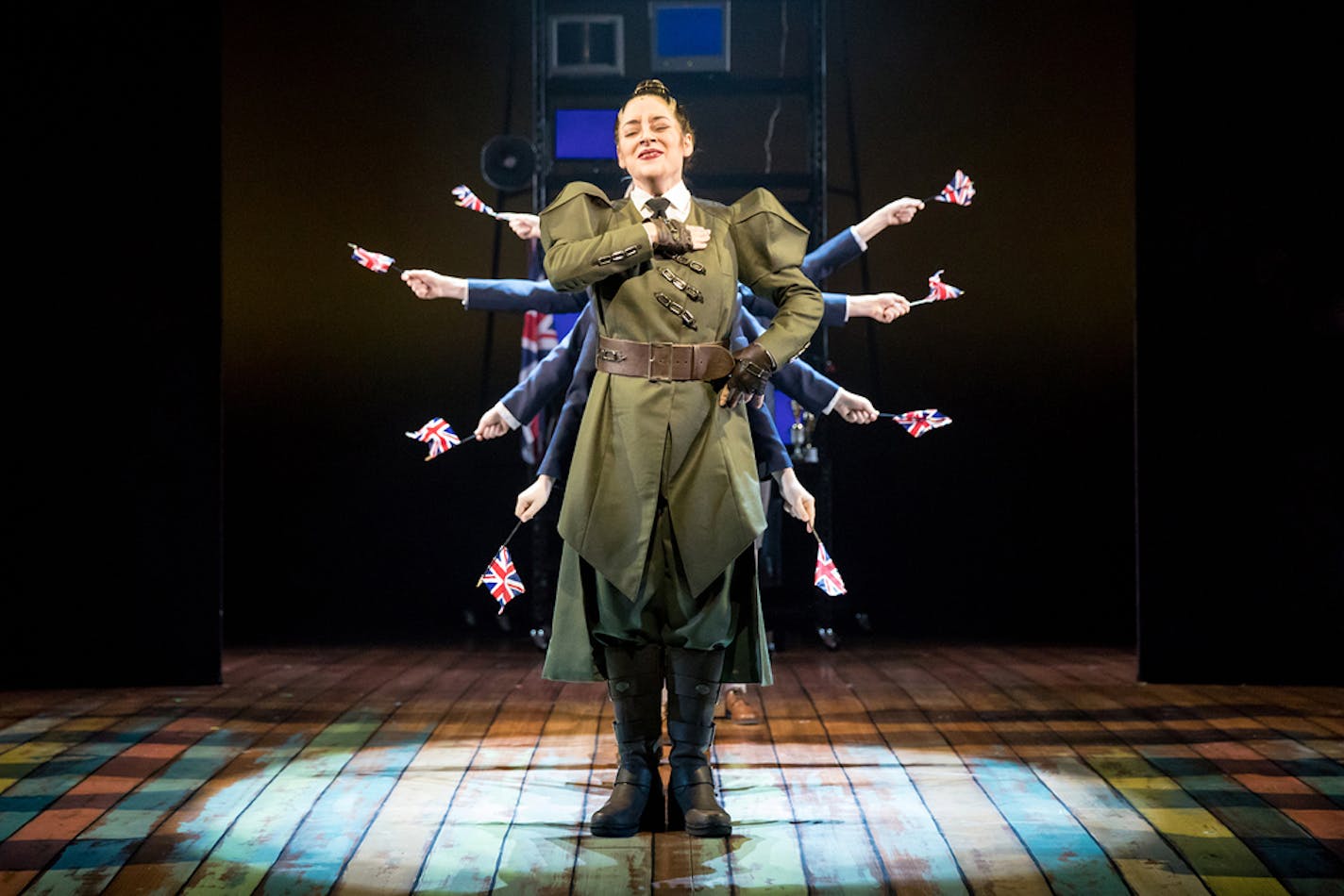 Emily Gunyou Halaas as Miss Trunchbull in Roald Dahl's Matilda The Musical at Children's Theatre Company. Photo by Dan Norman