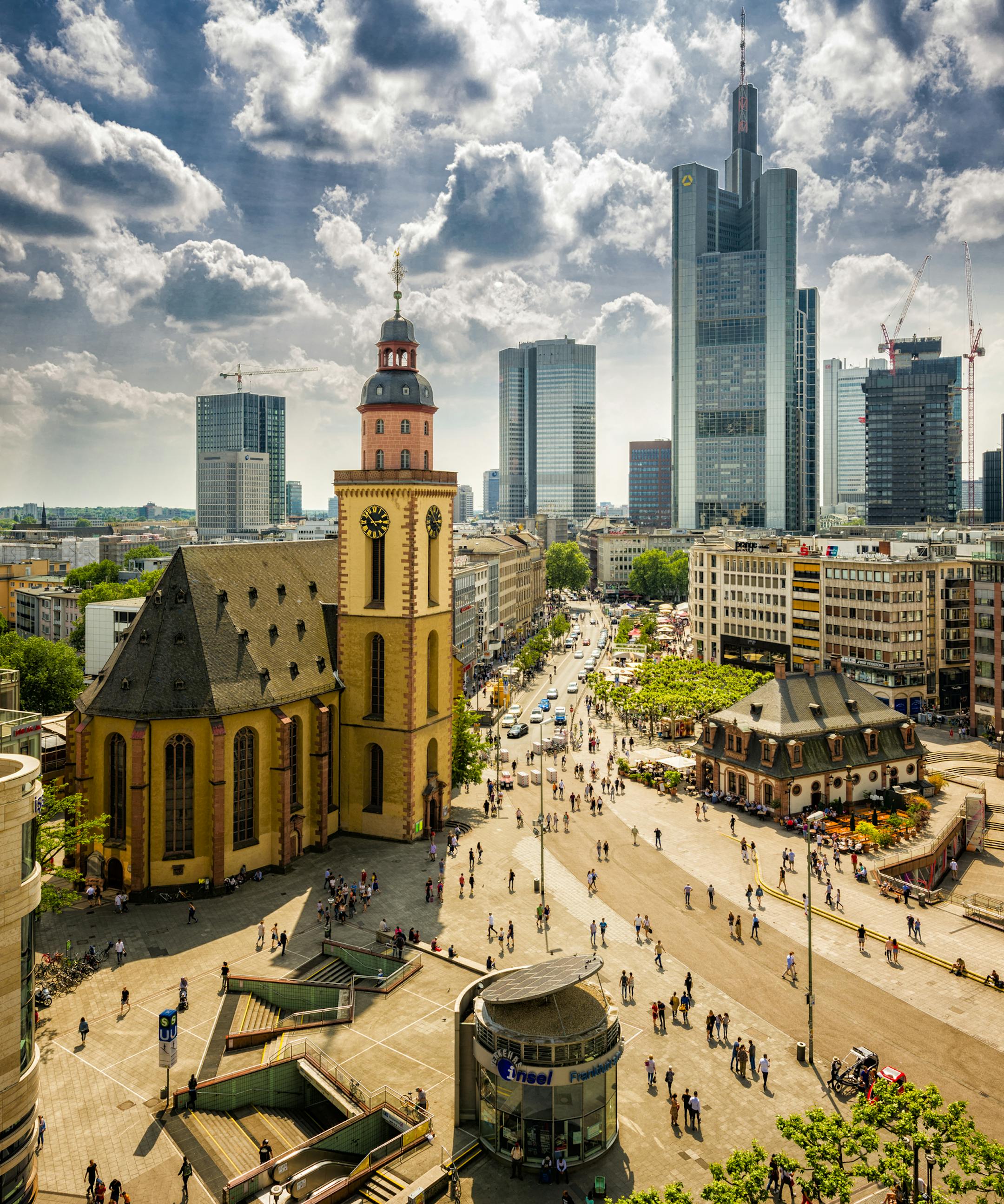 areal view over Frankfurt