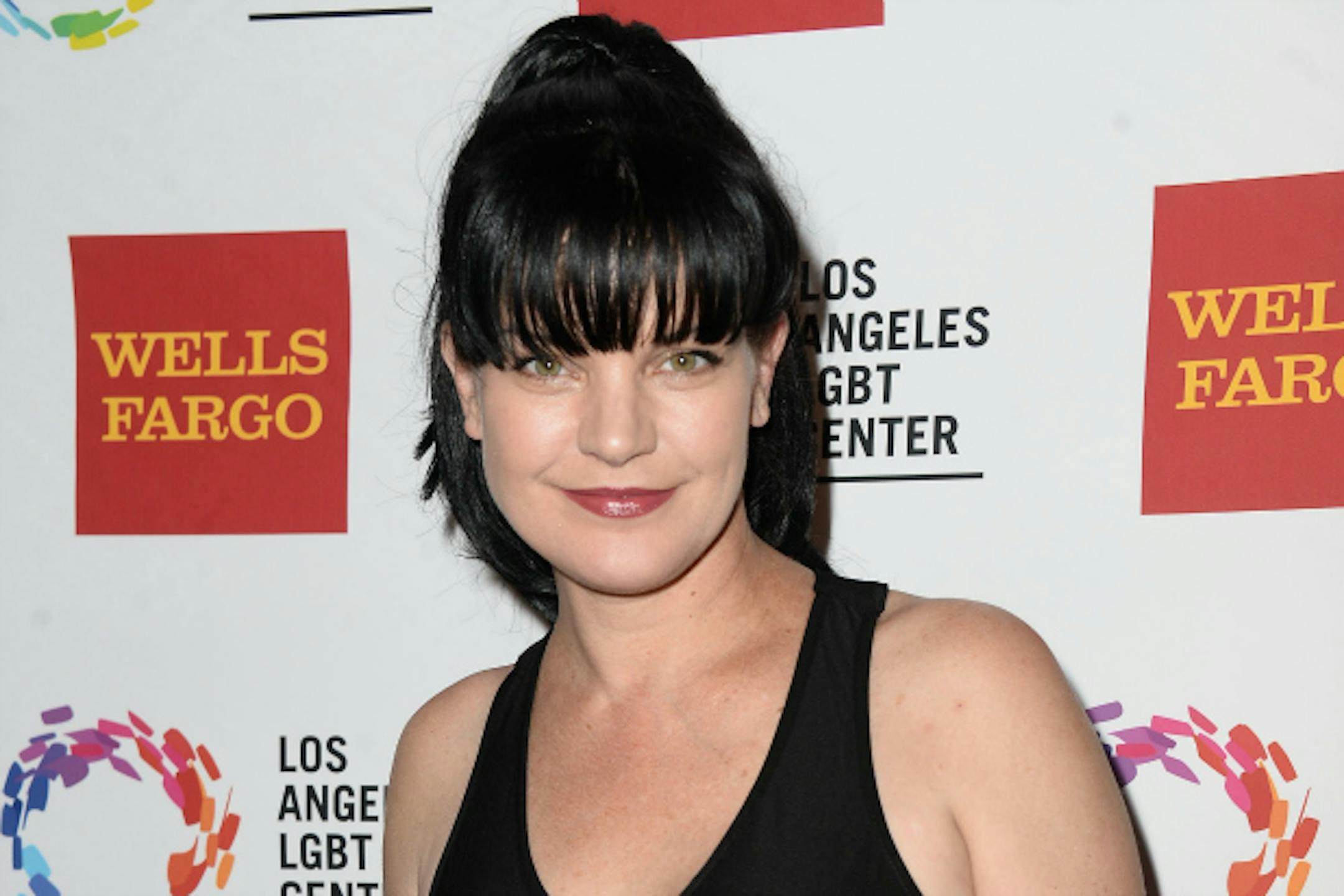 Pauley Perrette appeared at the Hyatt Regency Century Plaza on November 7, 2015 in Los Angeles.