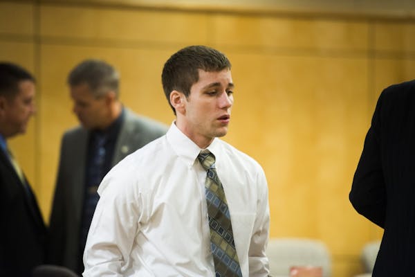 Levi Acre-Kendall entered the courtroom before opening statements in the trial.