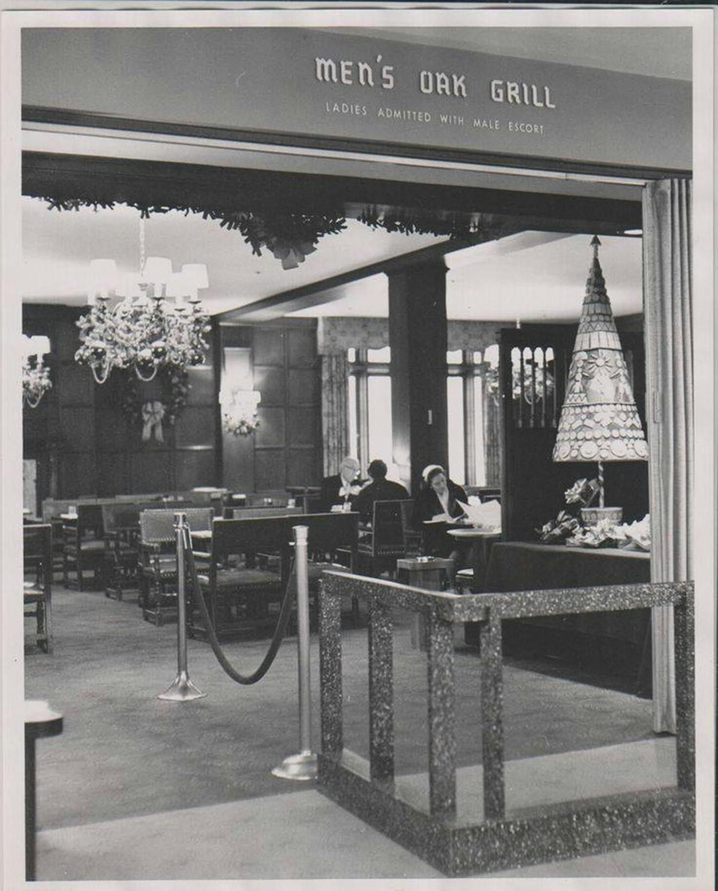 From the Hennepin History Museum
The Men's Oak Grill on the 12th floor of Dayton's only allowed women if they were accompanied by a man. ORG XMIT: DEH1xT4dPpU4JT8Tl_-y