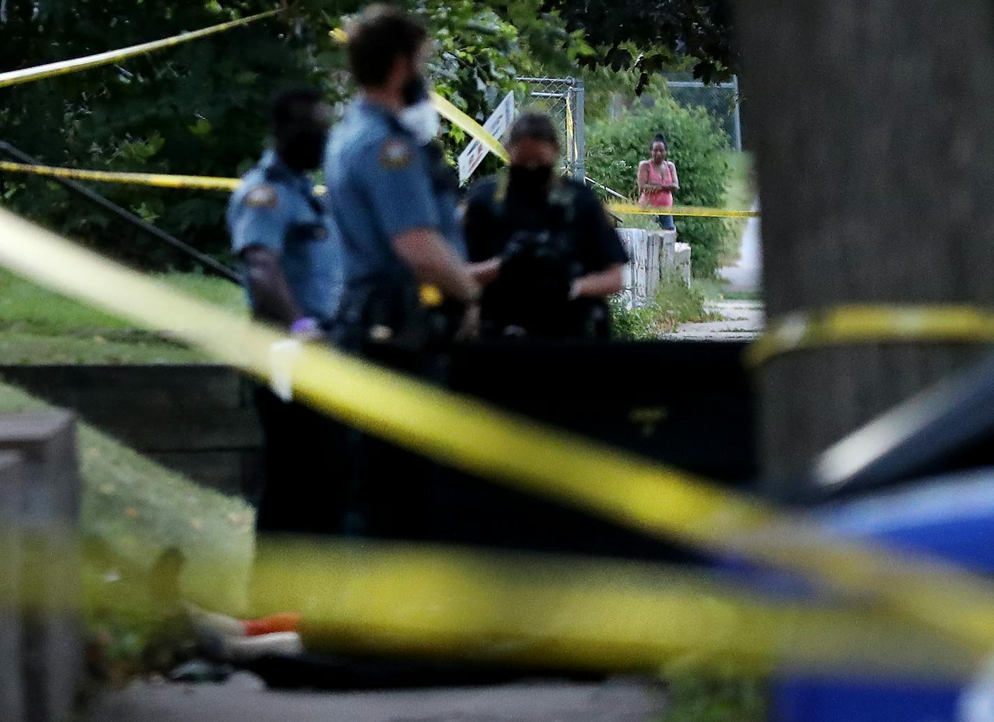 The scene of a fatal shooting in St. Paul in September 2020.