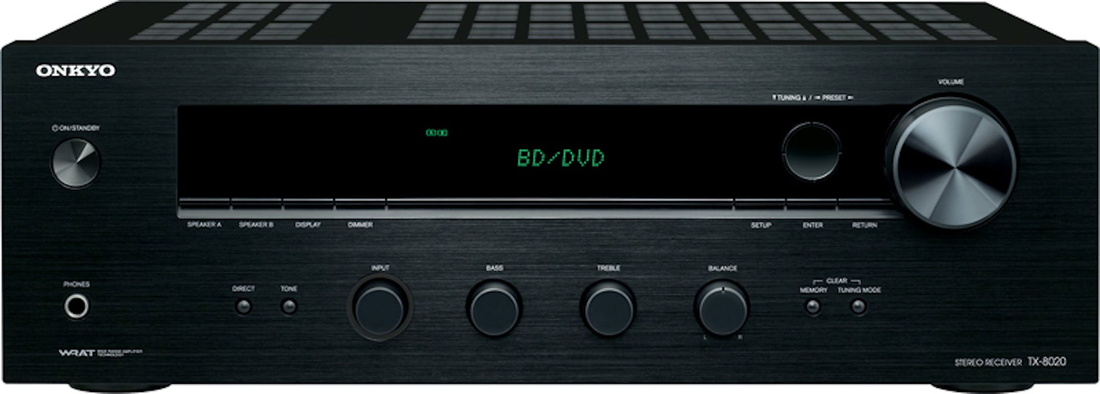 Onkyo credit Onkyo TX-8020 receiver.