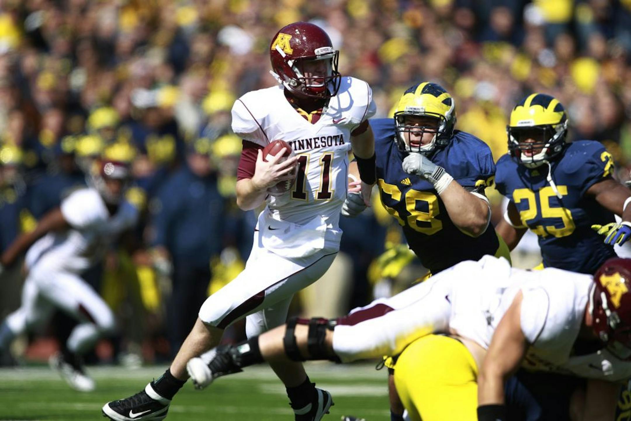 Gophers quarterback Max Shortell is a freshman learning against Big Ten teams. "We're asking way too much," coach Jerry Kill said.