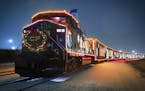 The Canadian Pacific Holiday Train makes its only stop in the west metro suburbs with a stop in Loretto on Dec. 13, 2014. Photo submitted by Canadian 
