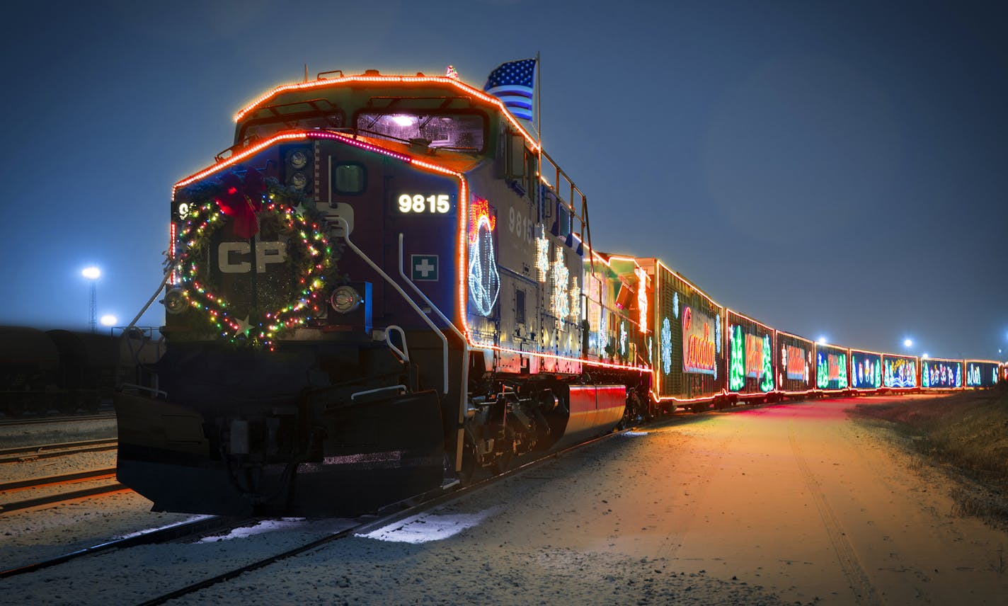 The Canadian Pacific Holiday Train makes its only stop in the west metro suburbs with a stop in Loretto on Dec. 13, 2014. Photo submitted by Canadian Pacific. ORG XMIT: MIN1411171304490963