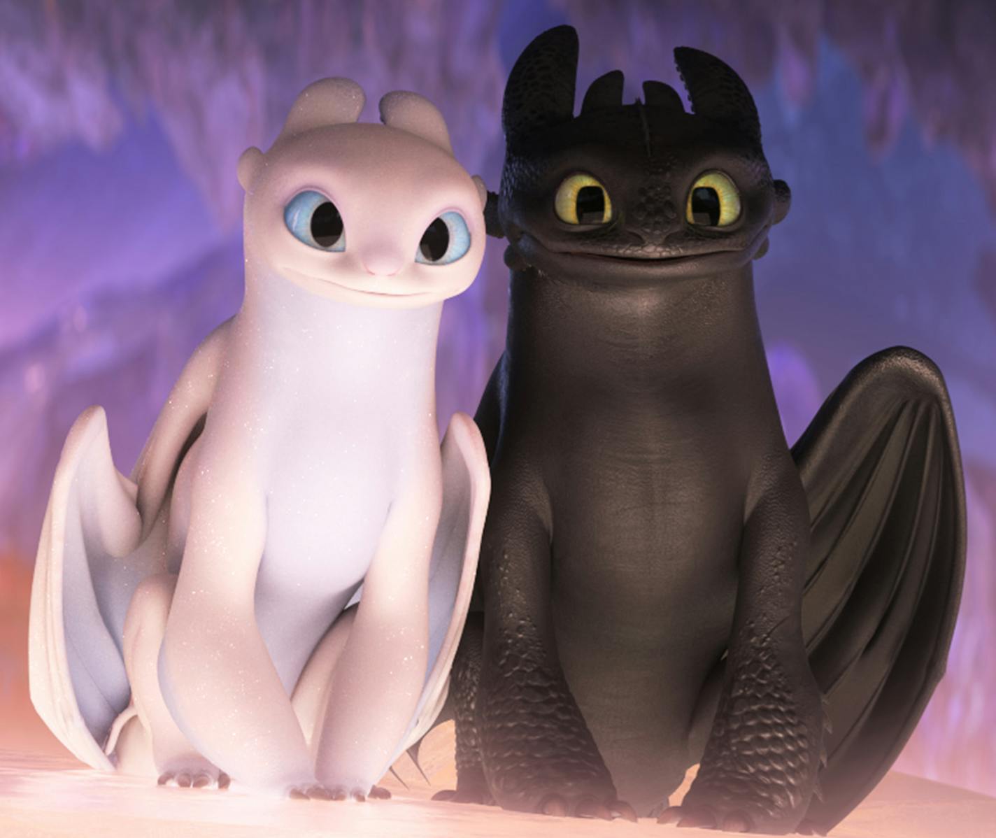 The female Light Fury dragon and Night Fury dragon Toothless in DreamWorks Animation&#x2019;s "How To Train Your Dragon: The Hidden World," directed by Dean DeBlois.