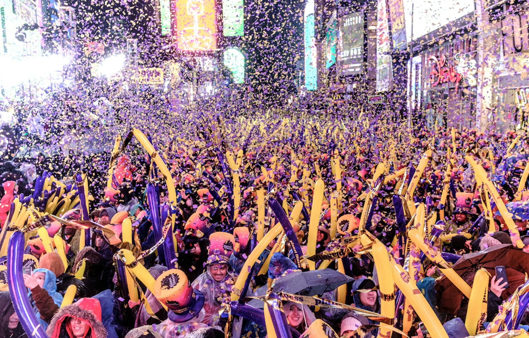 FILE -- Revelers celebrate the New Year's Eve ball drop at Times Square in Manhattan, Dec. 31, 2018. New Year's Eve 2019 is sure to see arguments over a particularly thorny topic: when, exactly, does a decade end, anyway? (Christopher Lee/The New York Times)