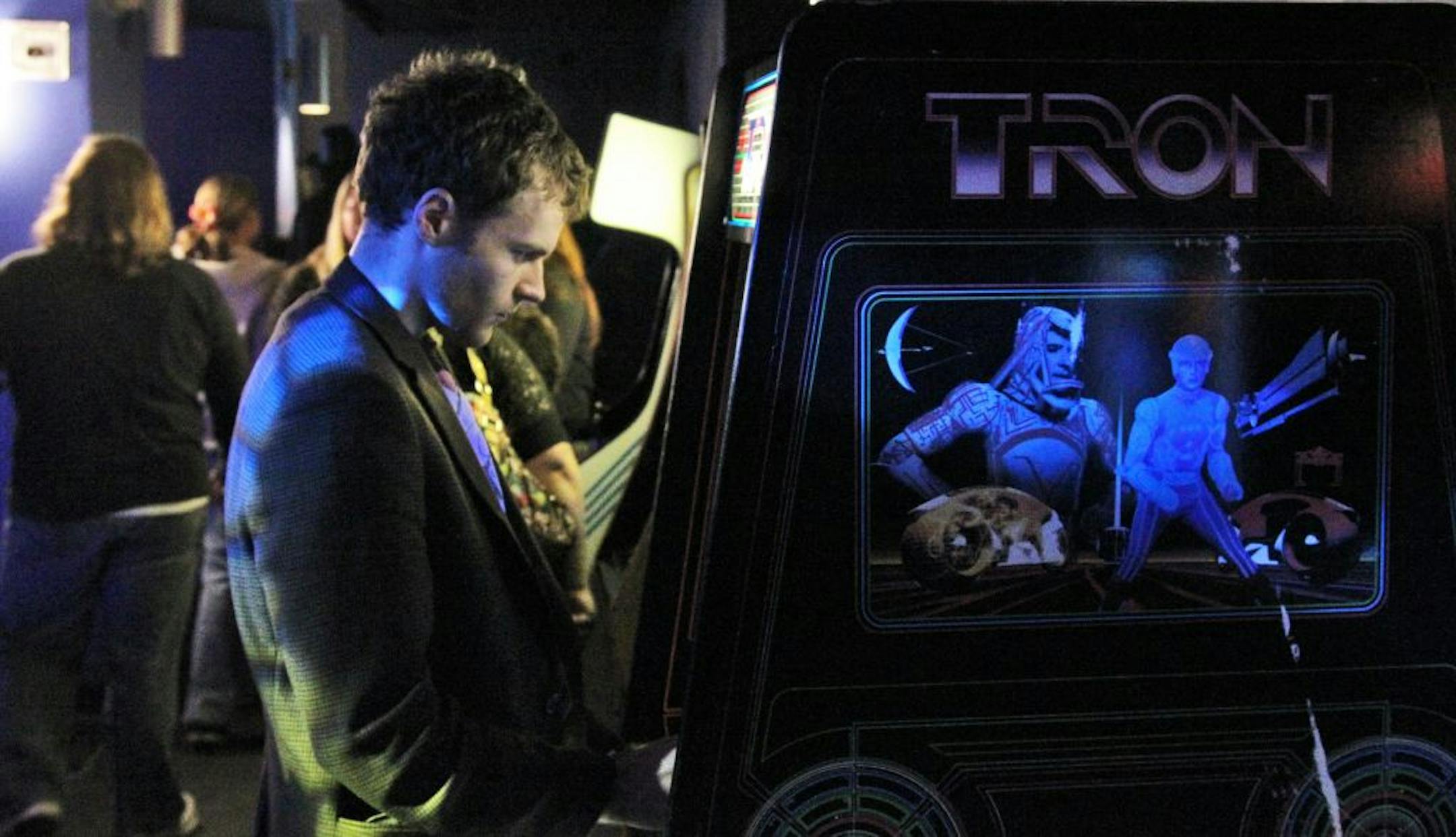 Insert Coins, a bar with an emphasis on video games, recently opened in downtown Minneapolis. A customer played a video game. (MARLIN LEVISON/STARTRIBUNE(mlevison@startribune.com (cq -