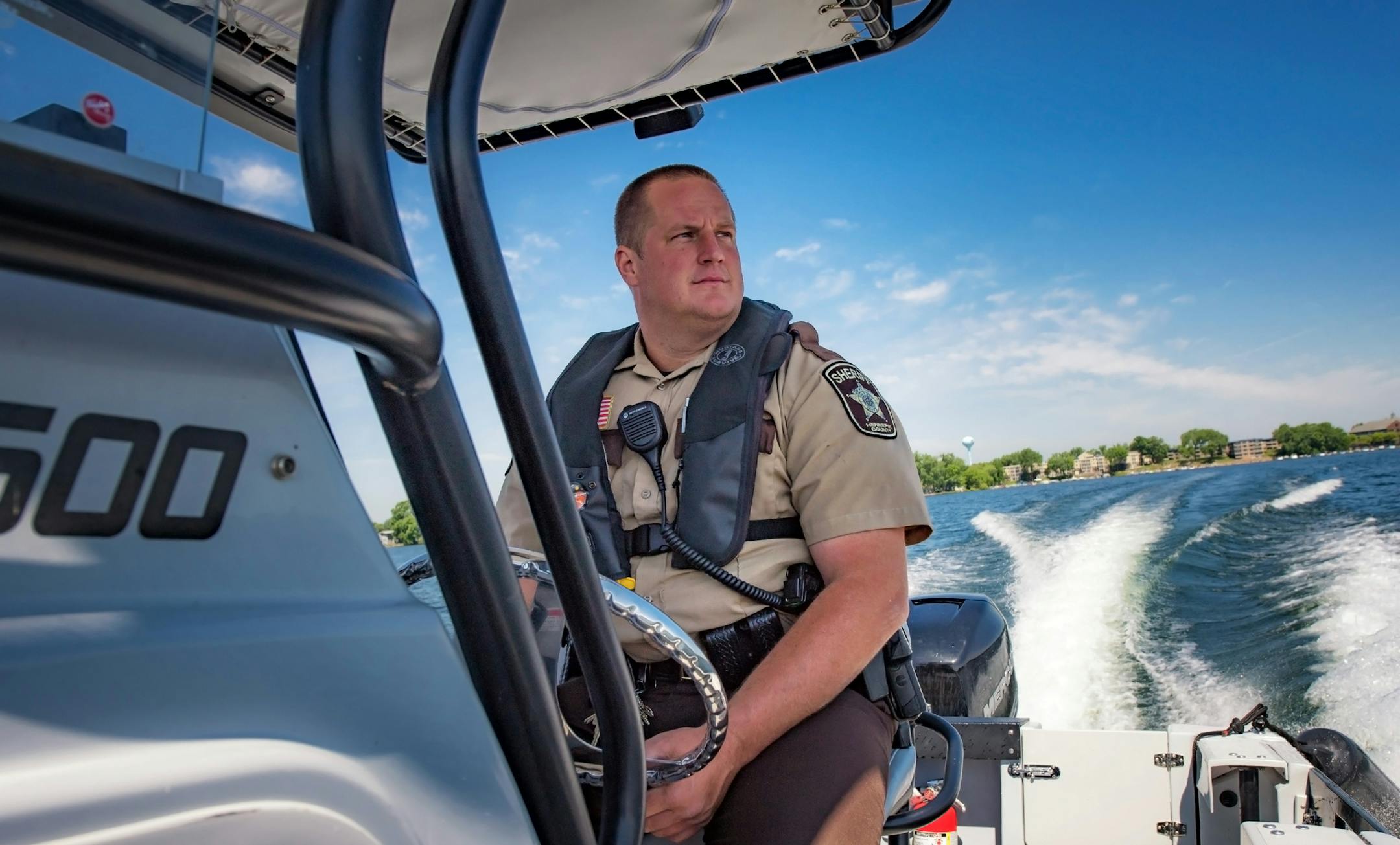 Hennepin County Sheriff's Deputy Jeremy Gunia on patrol on Lake Minnetonka near Spring Park. He will be educating boaters on the new law requiring carbon monoxide detectors in enclosed cabin boats. ] GLEN STUBBE &#x2022; glen.stubbe@startribune.com Friday, May 26, 2017 Memorial Day weekend kicks off the unofficial start to the boating season in Minnesota. Boaters this year will continue to see ramped up efforts statewide to enforce safe boating and inspections aimed at slowing the spread of inva