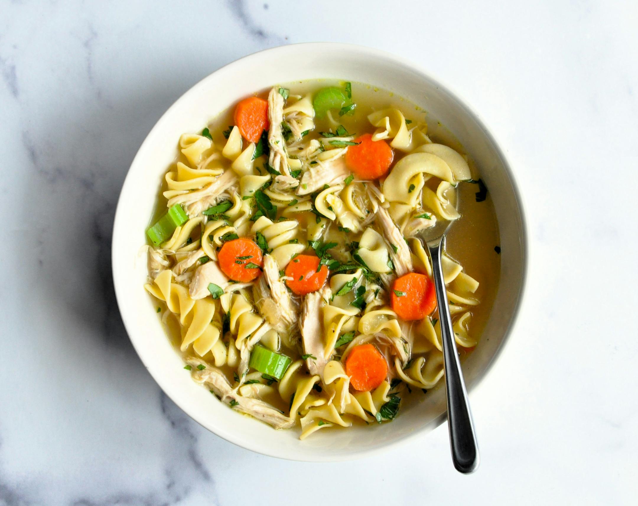 Instant Pot Chicken Noodle Soup is a light and delicious way to start the new year. Recipe and photo by Meredith Deeds, Special to the Star Tribune