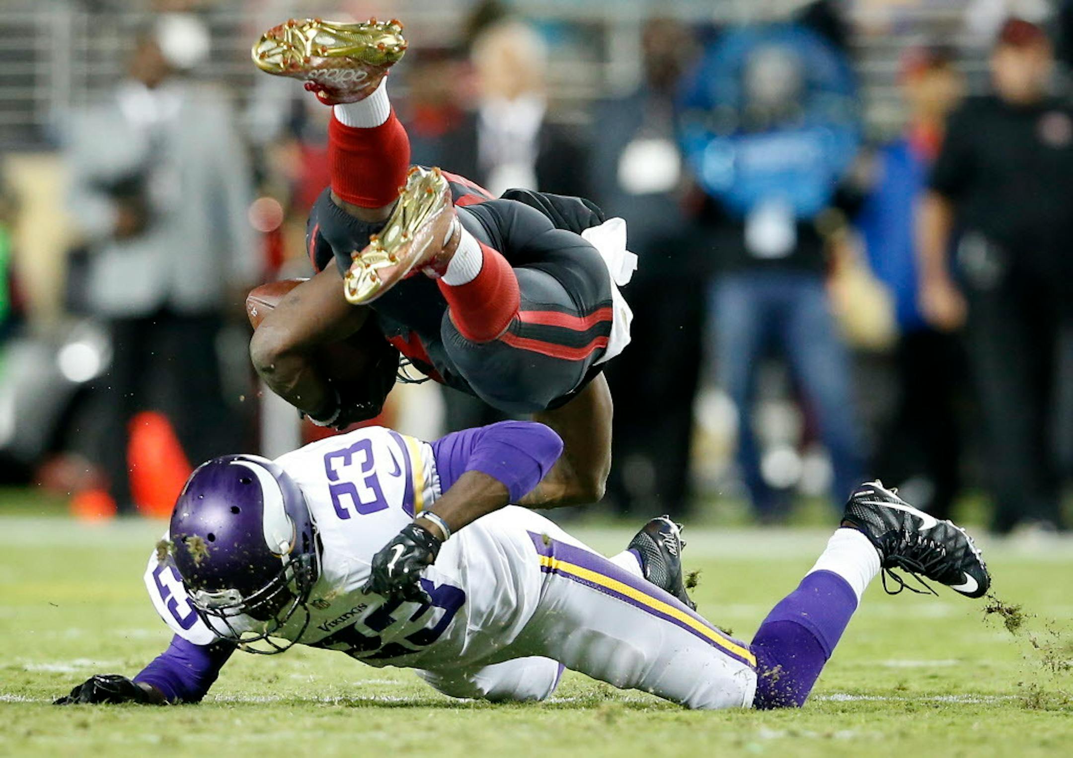 Minnesota Vikings Terence Newman (23). ] CARLOS GONZALEZ cgonzalez@startribune.com - September 14, 2015, Levi's Stadium, Santa Clara, CA, NFL, Minnesota Vikings vs. San Francisco 49ers, Monday Night Football