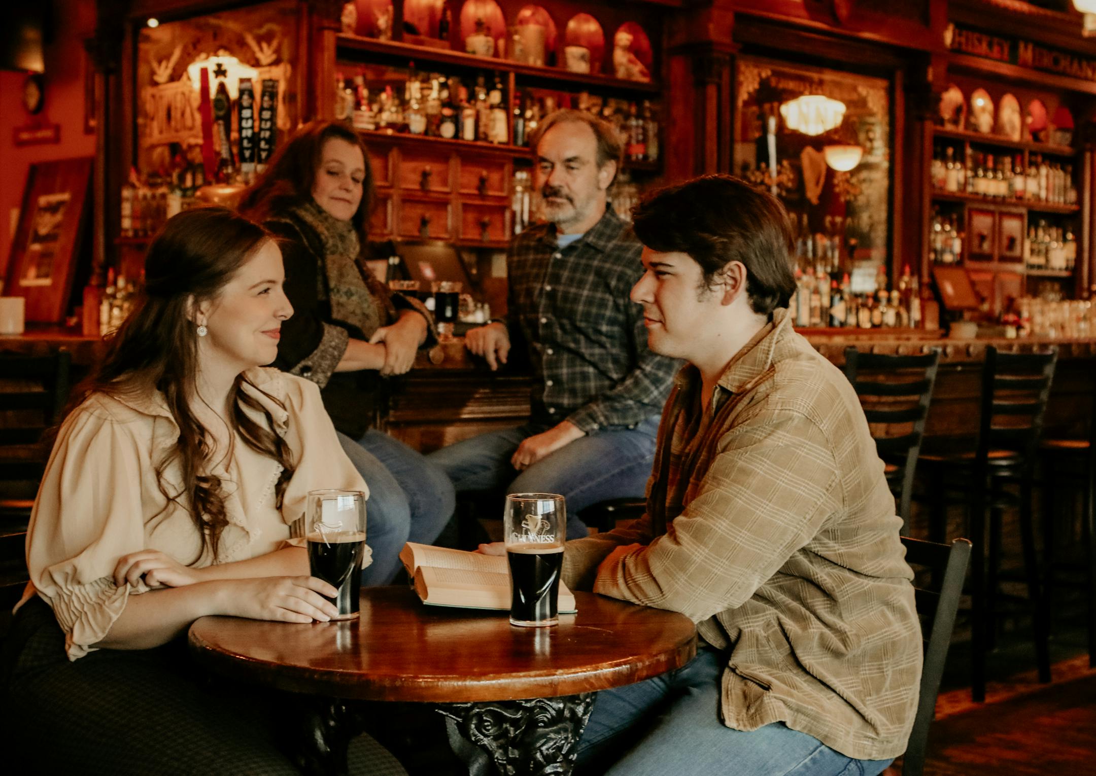Two couples interact in unexpected ways in "Bloomsday," which features (clockwise from upper left) Lolly Foy, Jeffery Goodson, Brandon Homan and Gillian Constable. /Molly Wiebel