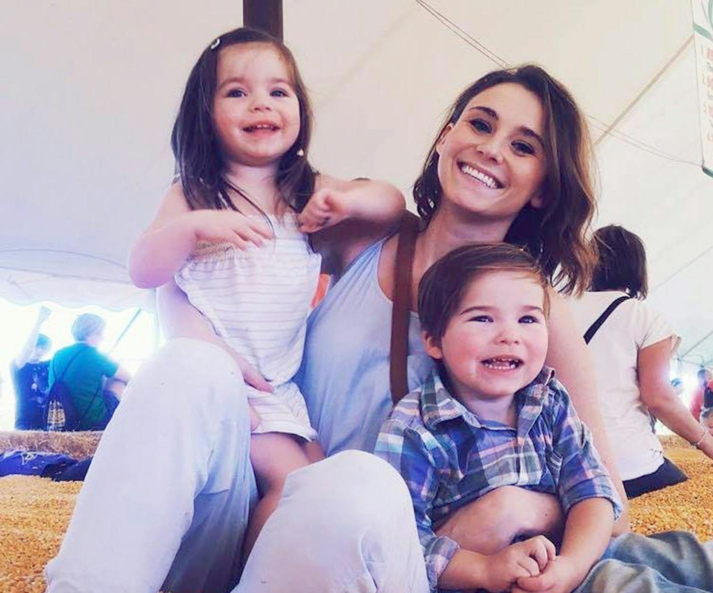 Lyuba Savenok with her son Matthew, 4, and daughter Vivienne, 3.