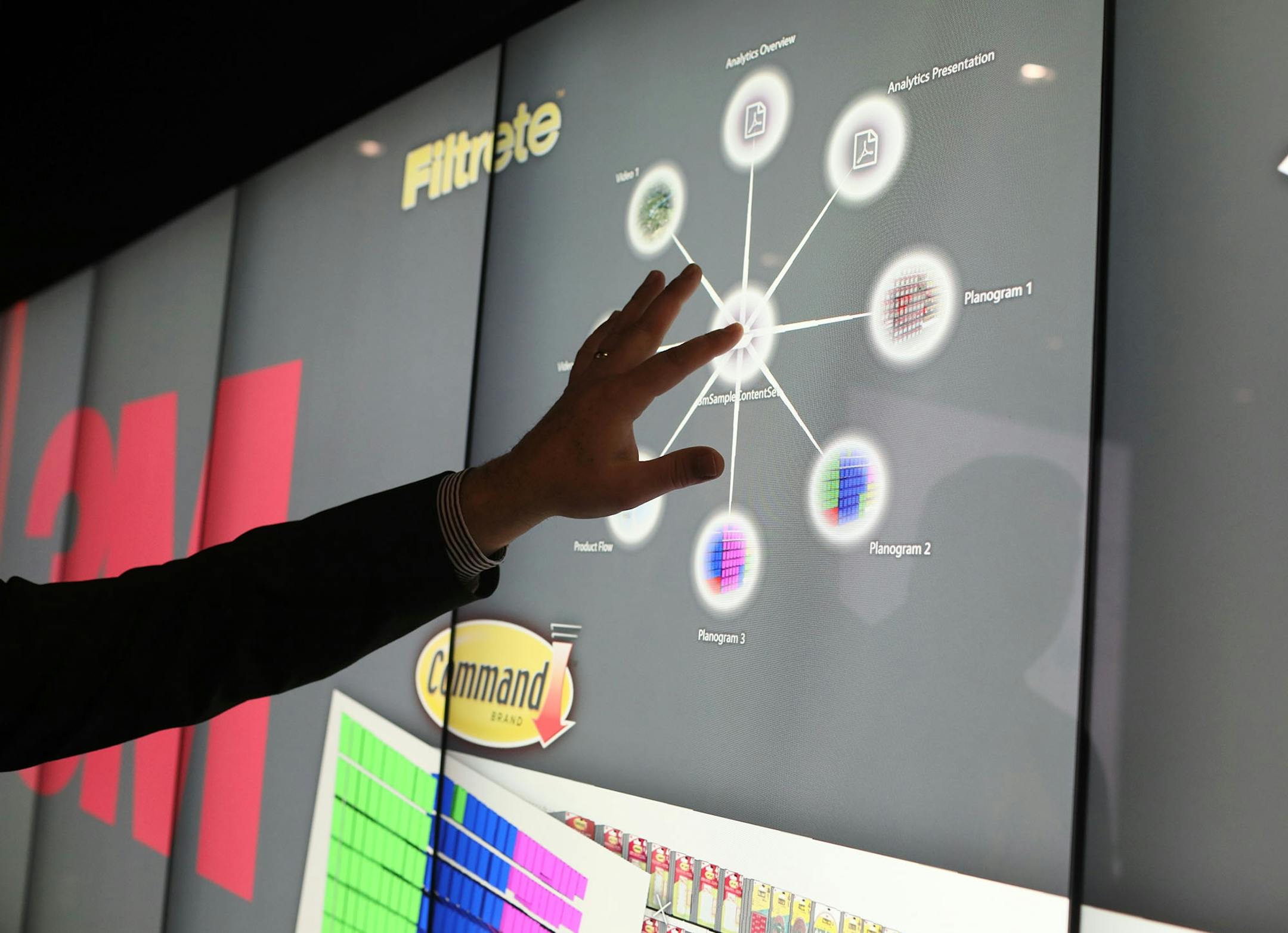 3M opens new consumer data-science lab to help customers make retail store and product display decisions. Here, Todd Braunlich, Global Retail Analytics Director at 3M in the Visualization Lab Tuesday, Feb. 26, 2019, in Maplewood, MN.