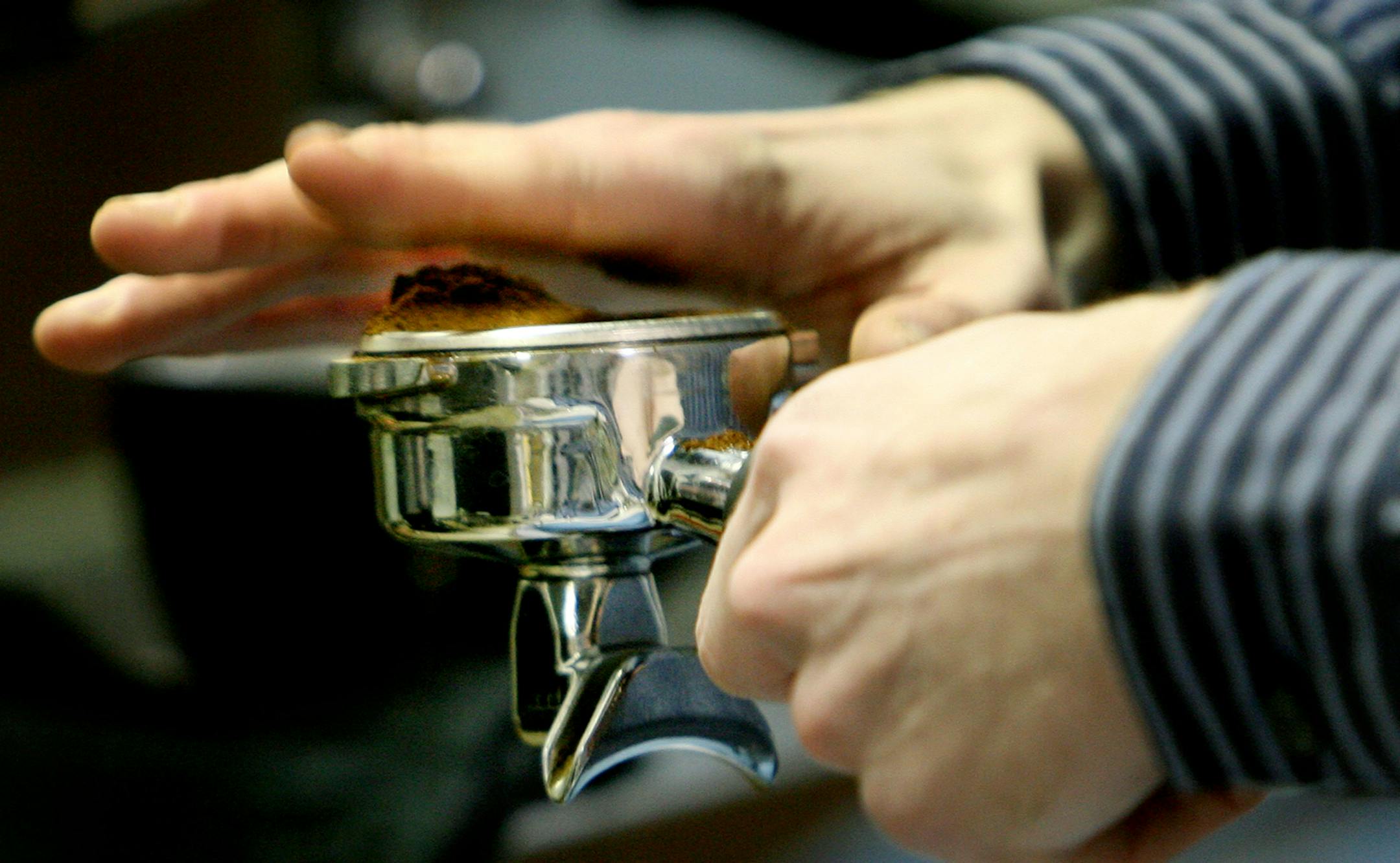 Adam Palmer, one of two Minnesotans competing in the National Barista Championships.