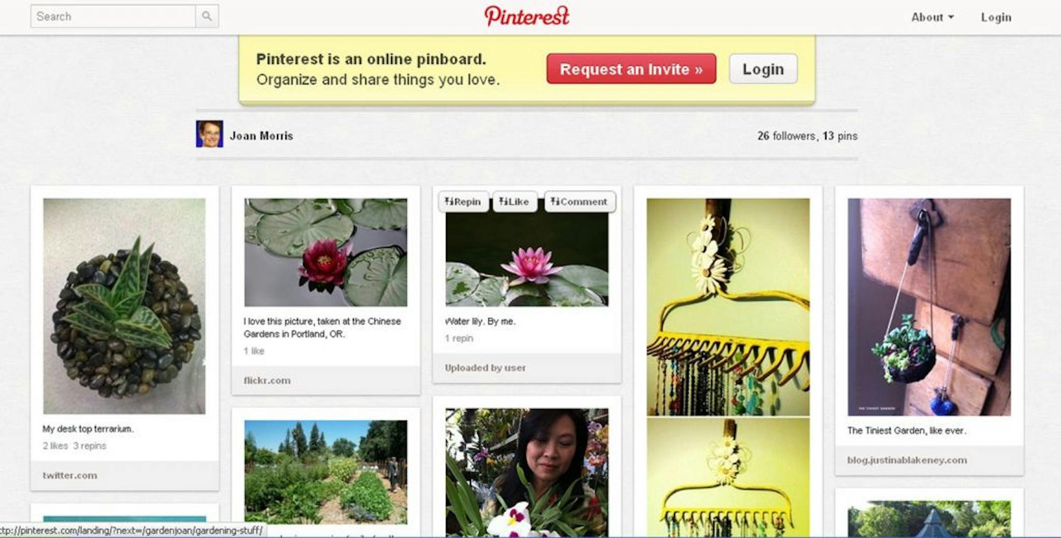 Pinterest lets its 12 million-plus users collect and share digital images and link them to websites.