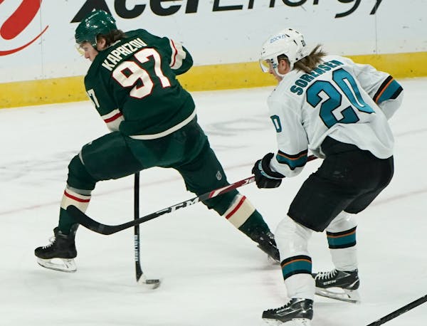Wild left wing Kirill Kaprizov made a nifty move between his legs toward the net in the third period Friday night.