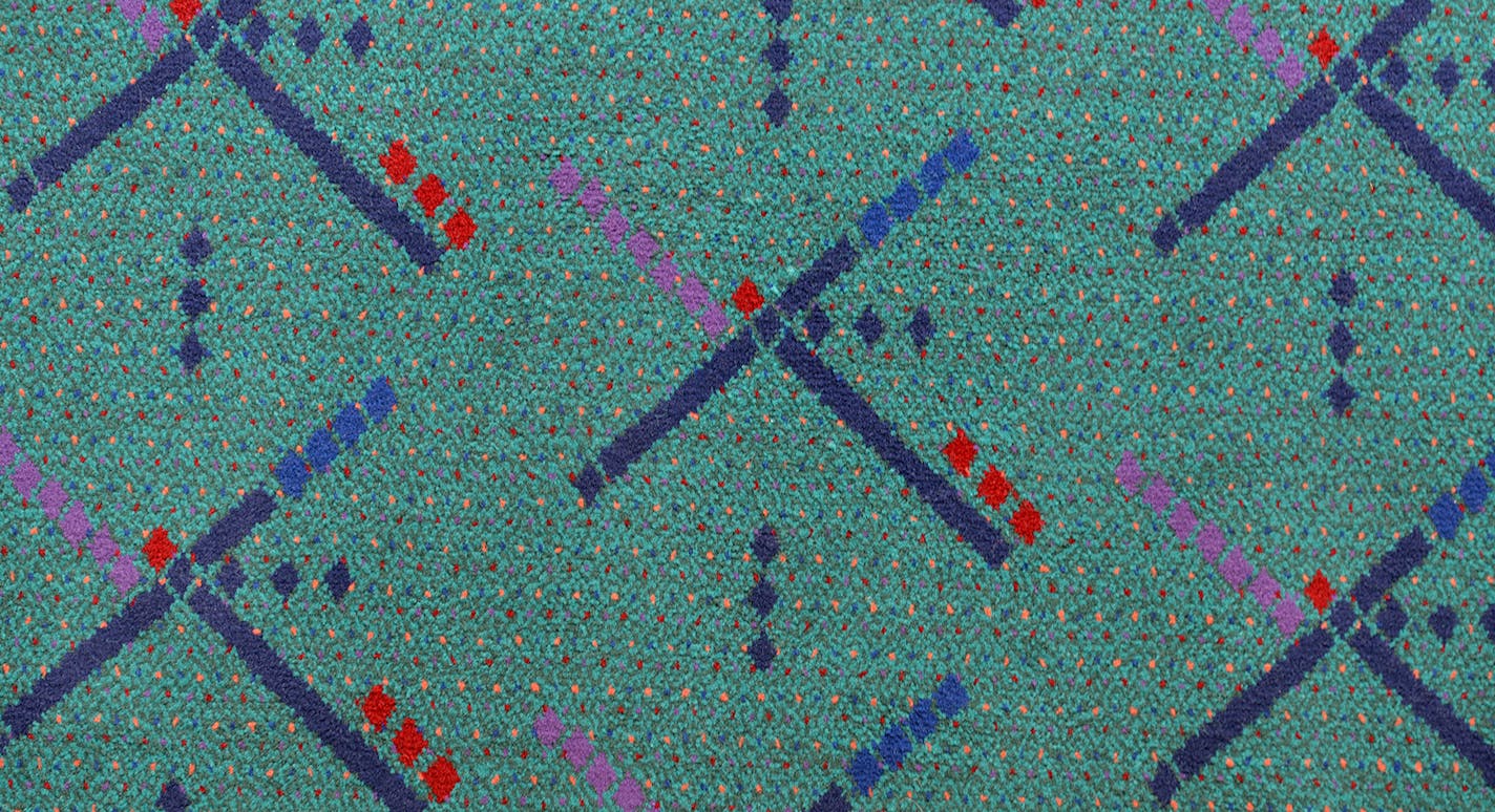 PORTLAND The architect-designed Portland Airport carpet was inspired by radar patterns seen in the control tower screens of the runways and planes landing.