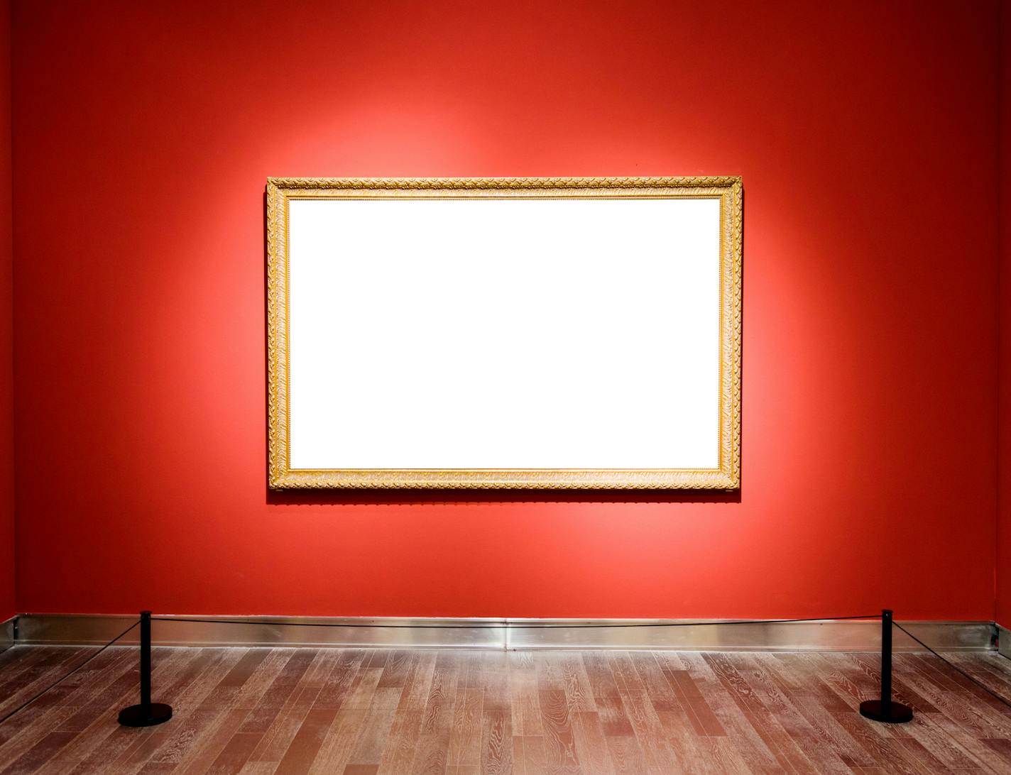 Single blank frame on the wall of art gallery. (This location is Art Gallery in Nanjing, China, it is always free for all to visit.)