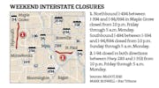 Weekend interstate closures