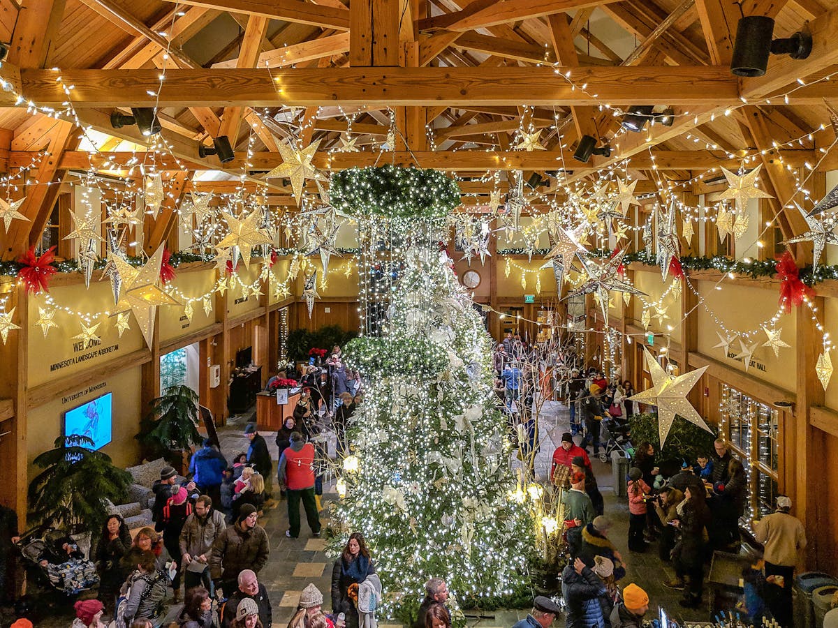 Visitors thronged the Minnesota Landscape Arboretum during the 2018 holiday season. (photo by Todd Mulvihill)
