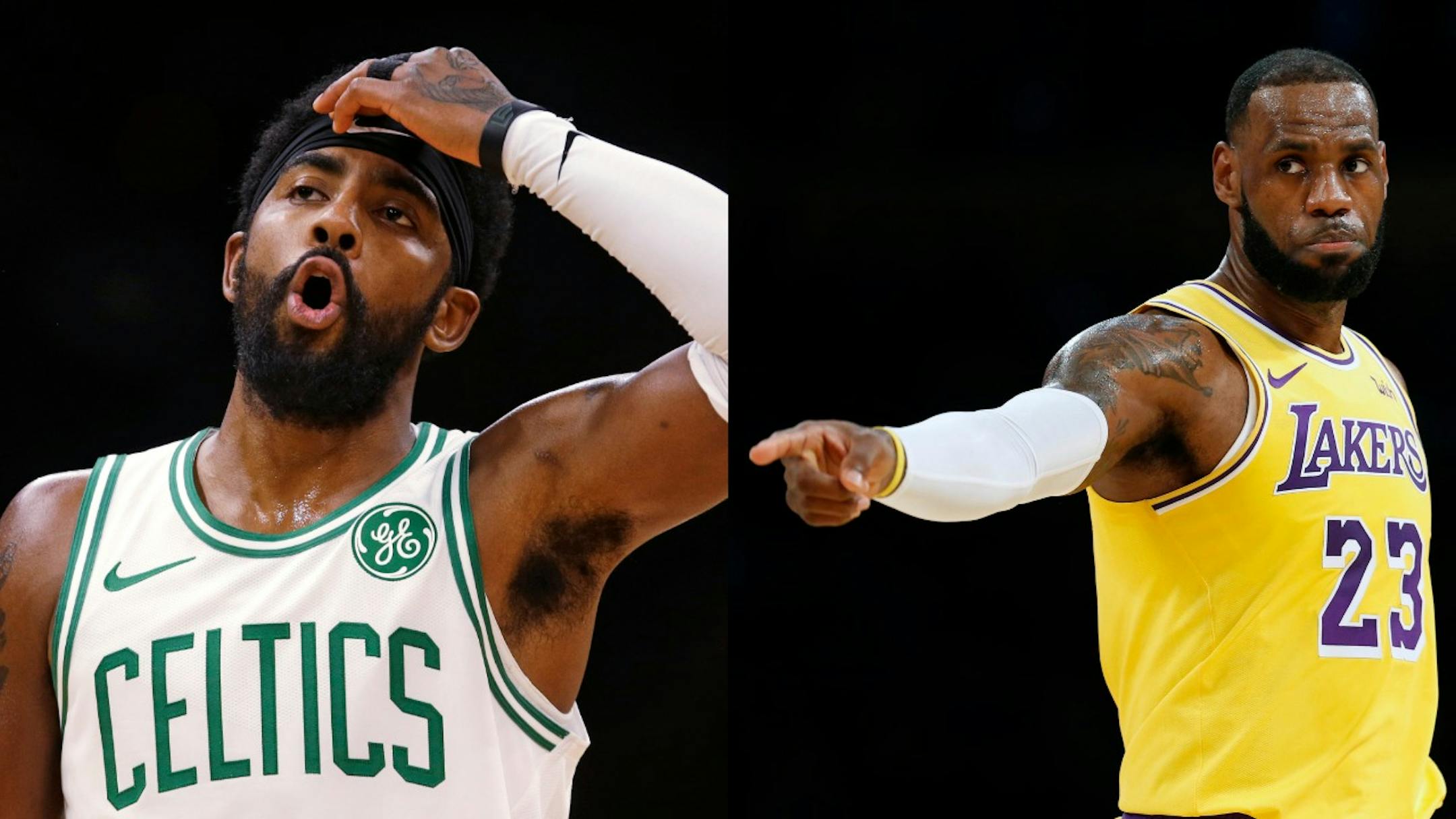 The Celtics, with the return of starters Kyrie Irving (left) and Gordon Hayward, could rule the Eastern Conference. In the West, LeBron James (right) will be making his debut with the Lakers.