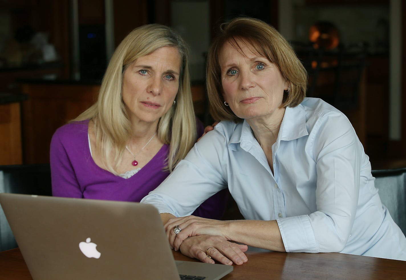 Sisters Kay Bromelkamp and Jean Peters showed footage of abuse taken at their mother’s assisted-living facility in Edina.