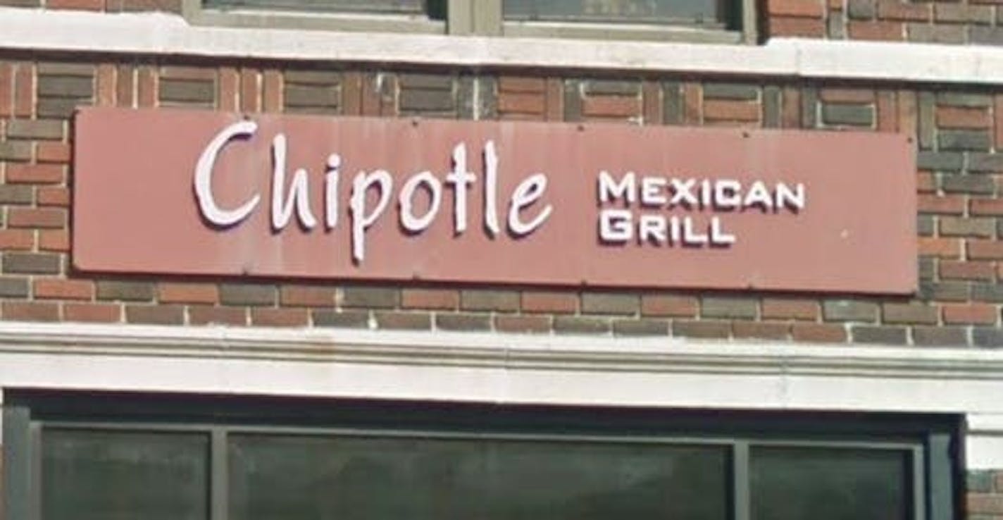 The sign on the Chipotle restaurant on Grand Avenue in St. Paul.