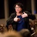 U.S. Supreme Court Justice Sonia Sotomayor spoke while wandering the audience at Northrup Auditorium at the University of Minnesota on Monday, October