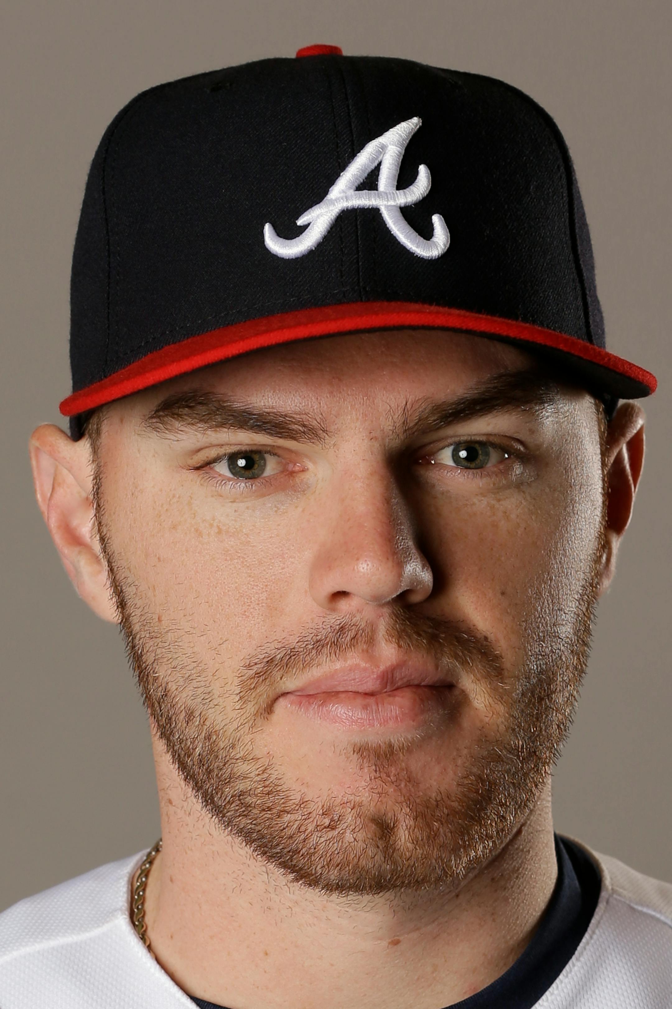 This is a 2016 photo of Freddie Freeman of the Atlanta Braves baseball team. This image reflects the Atlanta Braves active roster as of Friday, Feb. 26, 2016, in Kissimmee, Fla., when this image was taken. (AP Photo/John Raoux) ORG XMIT: FLJR1