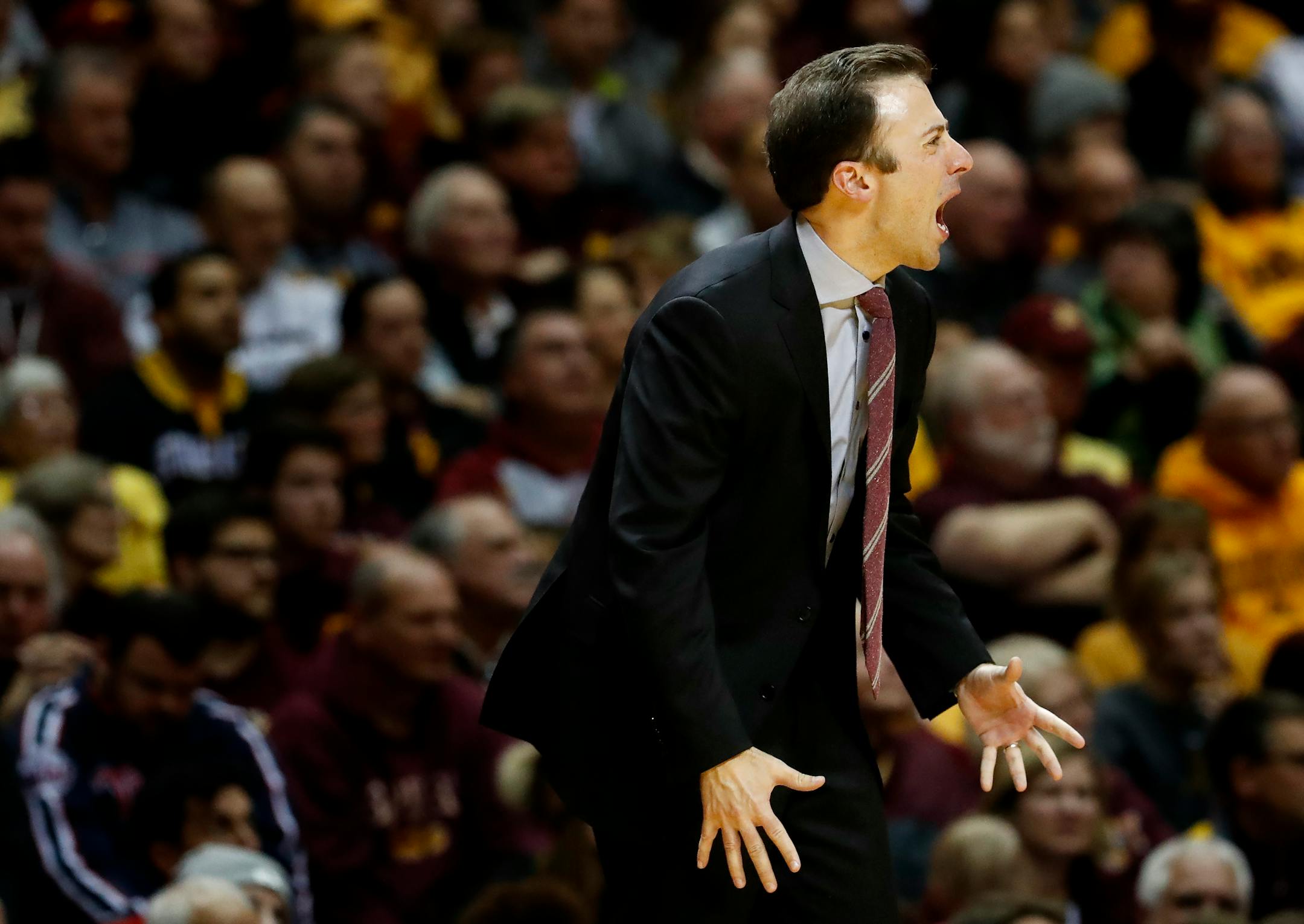 Gophers basketball coach Richard Pitino said that rankings mean “1,000 percent nothing” to him. ] CARLOS GONZALEZ cgonzalez@startribune.com - January 8, 2017, Minneapolis, MN, Williams Arena, NCAA Basketball, University of Minnesota Gophers vs. Ohio State Buckeyes
