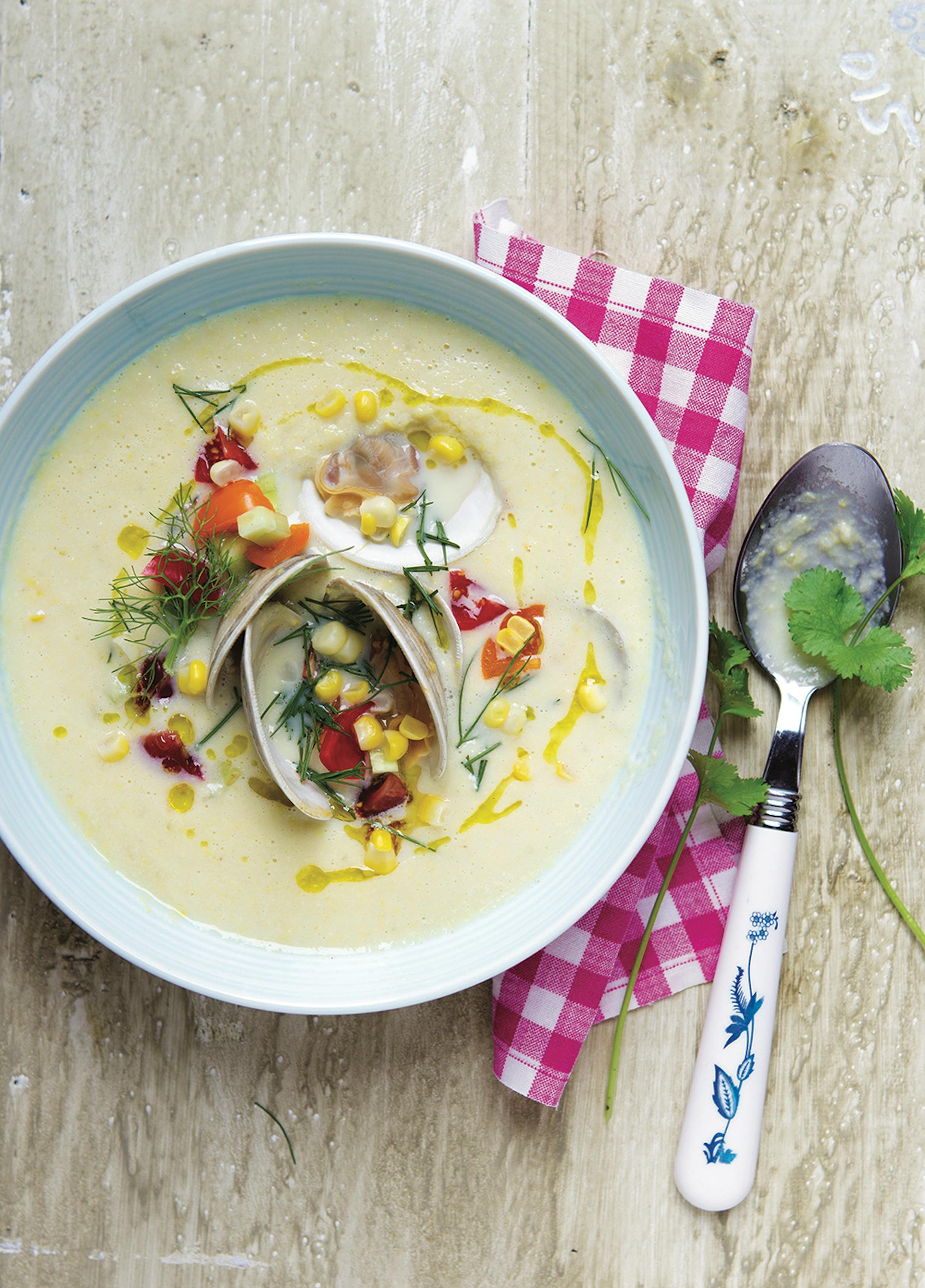 Corn and Fennel Soup from "My French Family Table," by Beatrice Peltre.