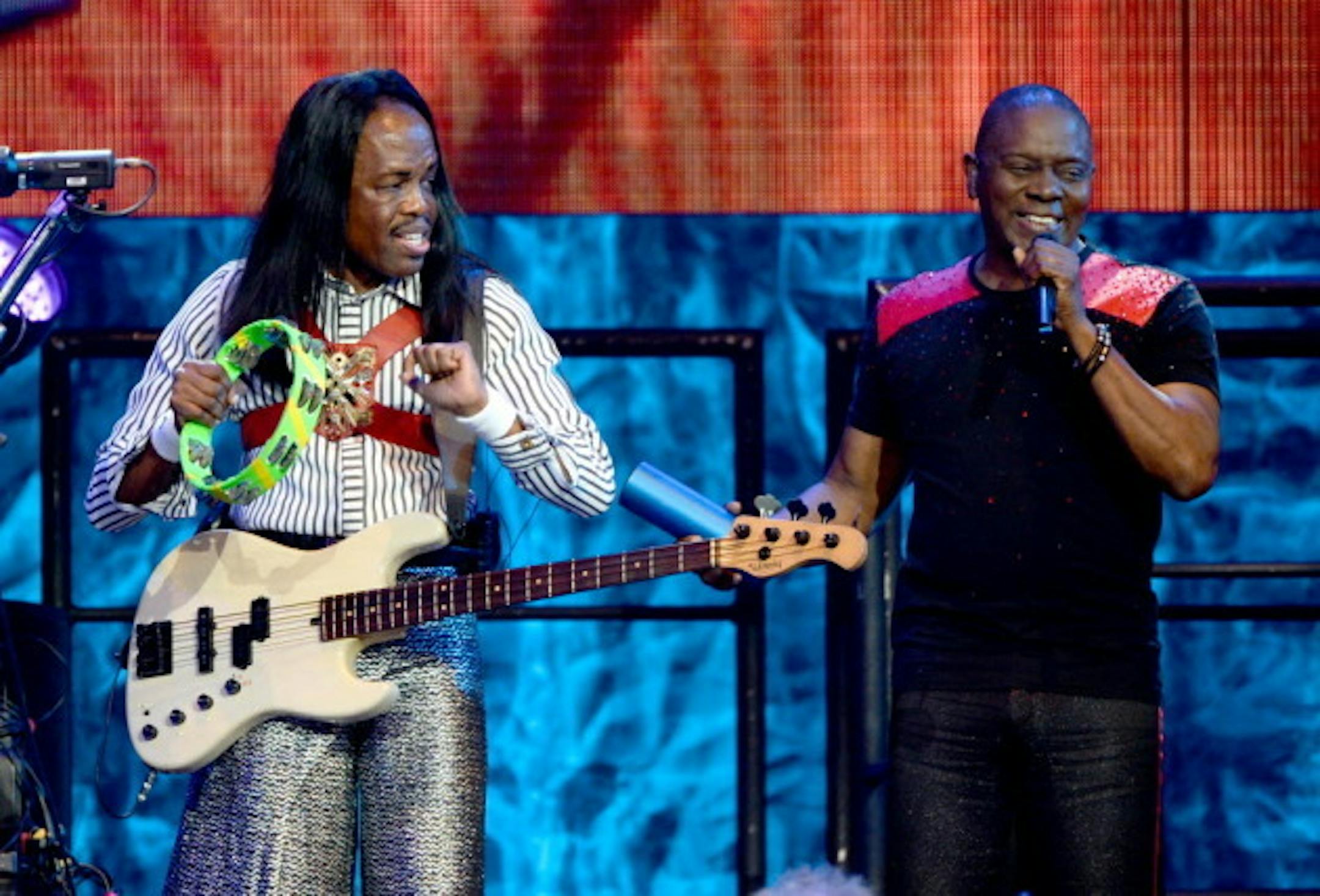 Verdine White, left, and Phillip Bailey played Xcel Center in 2016 with Earth, Wind & Fire following the death of bandleader Maurice White. / Aaron Lavinsky, Star Tribune