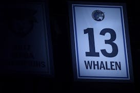 Lindsay Whalen's number in the rafters at Target Center.