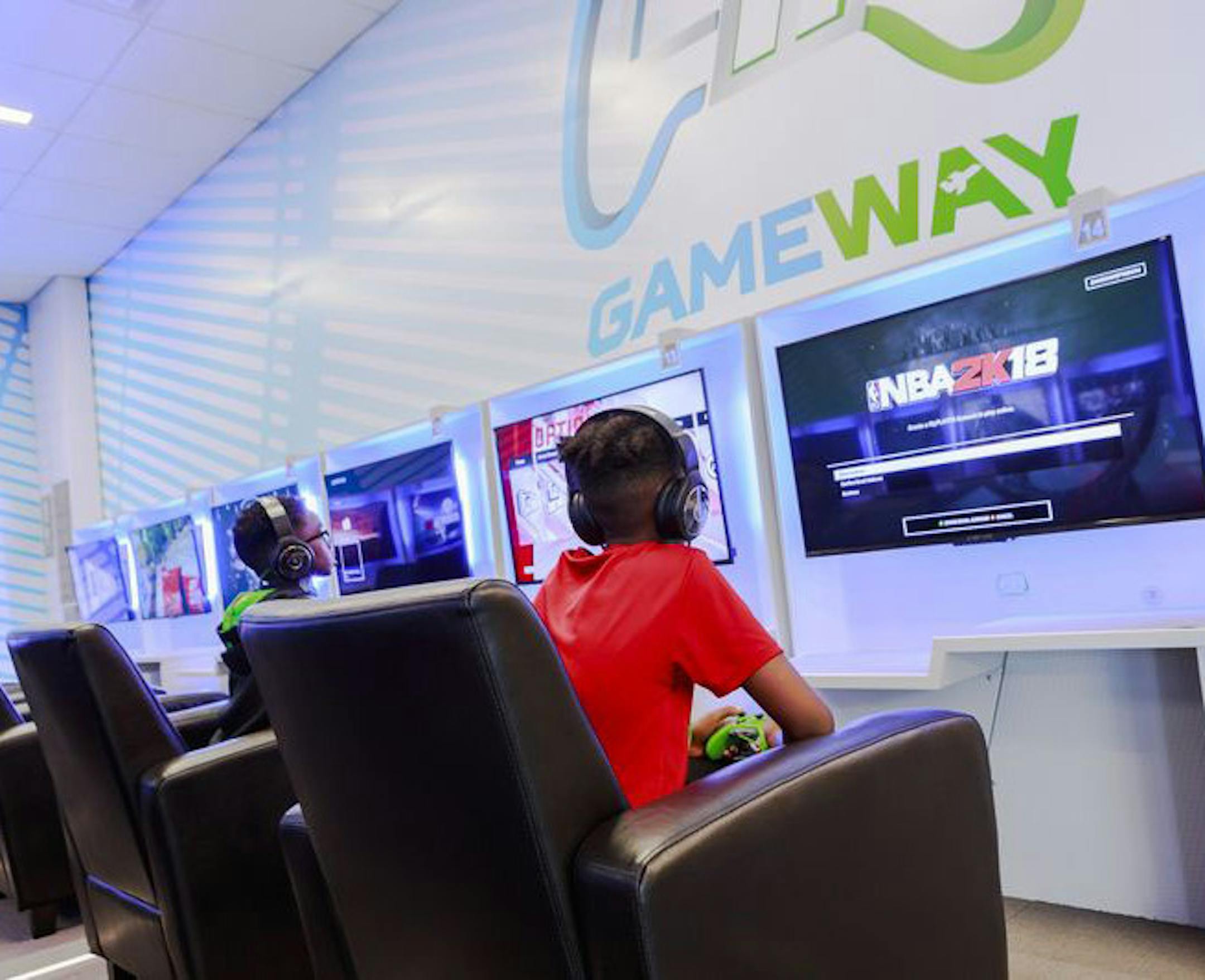 A gaming lounge at Dallas-Fort Worth International Airport. MUST CREDIT: Gameway
