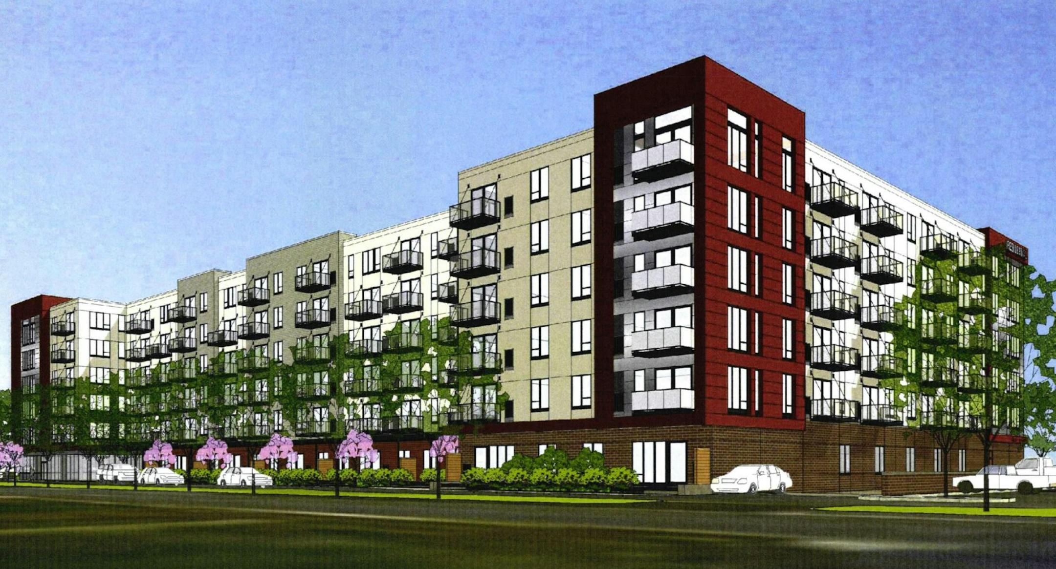 The 172-unit Hello Apartments will take the place of an eyesore, the former Golden Valley Bowl, on an underused stretch of Hwy. 55.