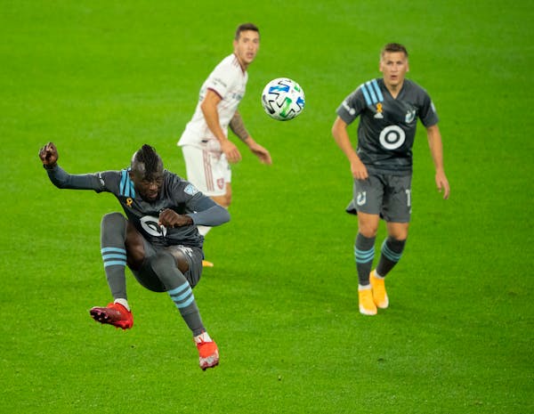 Loons attacker Kei Kamara, playing in his first game with the team on Sept. 27.