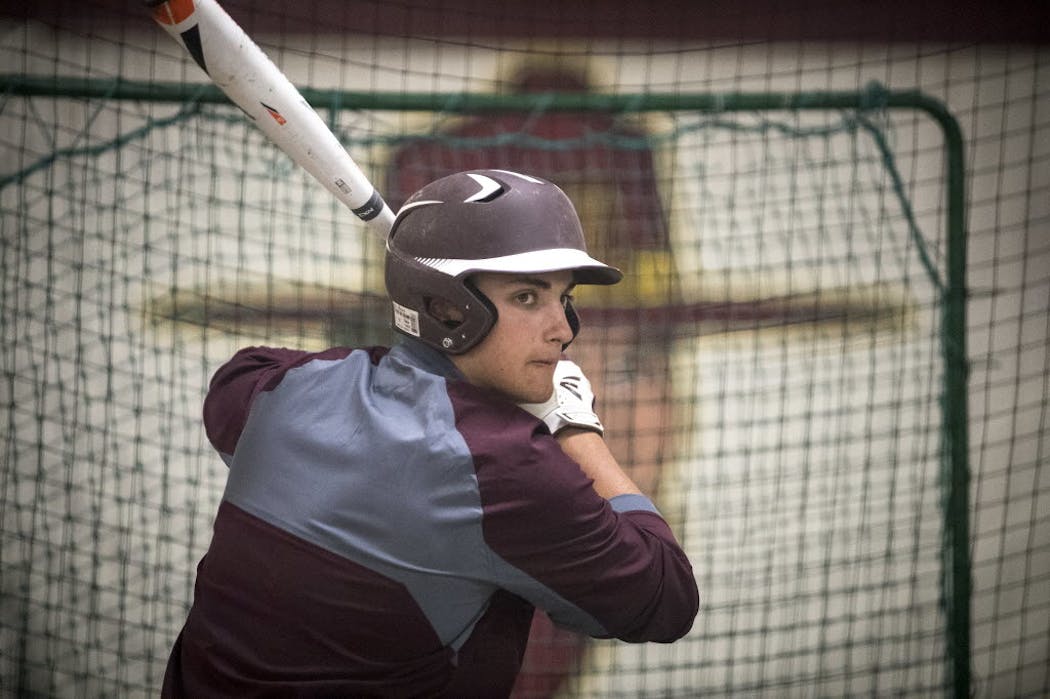 Matt Wallner took batting practice at Forest Lake High School in this 2016 photo.
